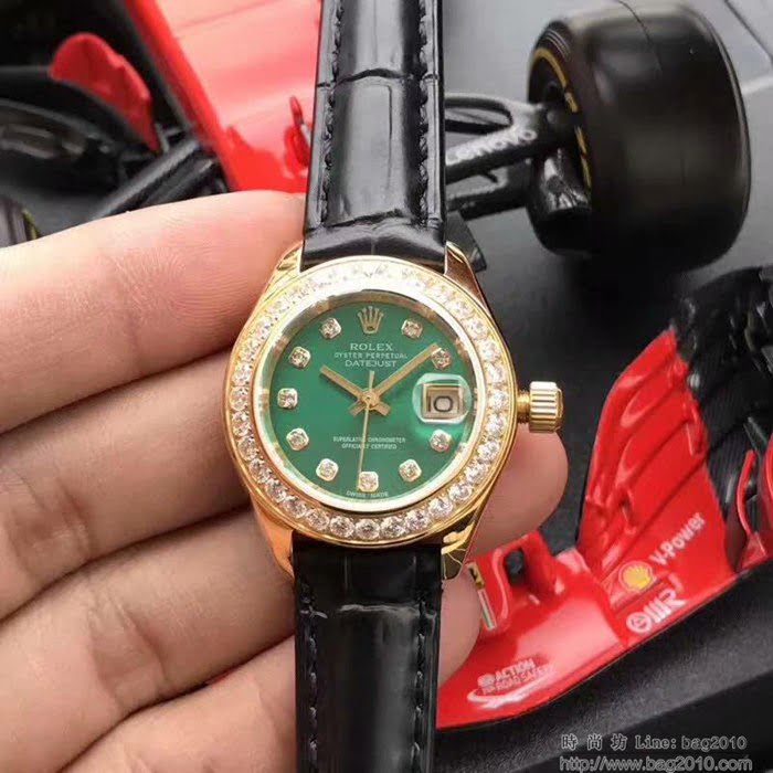 ROLEX勞力士 最新上市 Rolex淑女系列 珍珠貝母錶盤 環繞璀璨鑽石 進口6t51機芯 深度防水 女士腕表  wssb4500